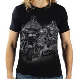 tričko pánské LETHAL THREAT - MORE MILEAGE - BLACK - LT20729