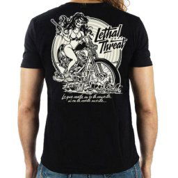 tričko pánské LETHAL THREAT - LA MUERTE - BLACK - LT20724