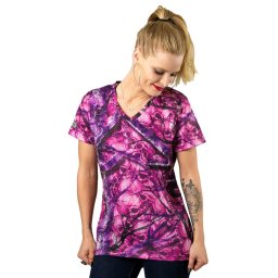 tričko dámské LETHAL THREAT - GIRL PINK SKULL - CAMO - SC50506