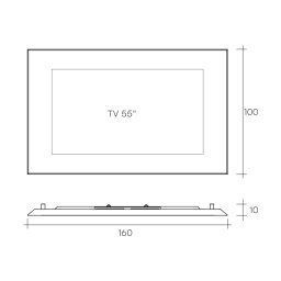 Fiam designové televizni ramy Mirage (pro TV 55")