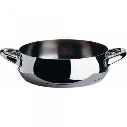 Alessi designové nízké hrnce Mami Polished (objem 460 cl)