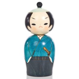 Japonská panenka Kokeshi Samuraj 13,5 cm