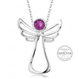 Přívěsek anděl Happy Fuchsia