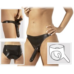SCALA LATEXOVÝ STRAP-ON PRO PÁS - PENETRUJE SEBE I PARTNERA SOUČASNĚ - 78771639