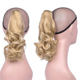 Girlshow Culík, cop na skřipci vlnitý, 32 cm - M27/613 (mix karamelová/beach blond)