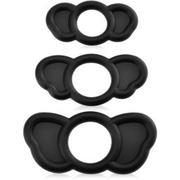 SCALA EREKČNÍ RING, KROUŽEK NA PENIS, SADA 3 KUSŮ, SLONÍCI POSILUJÍCÍ EREKCI - 71452234