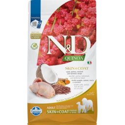 N&D Dog GF Quinoa Skin&Coat Medium Maxi křepelka kokos 2,5 kg