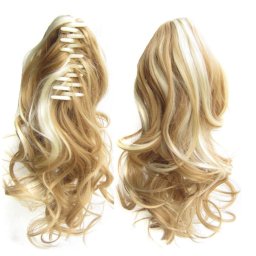 Girlshow Culík, cop na skřipci vlnitý, 32 cm - 27H613 (melír karamelové a beach blond)