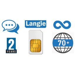 LANGIE 2 letá SIM - neomezený překlad v 70 zemích světa