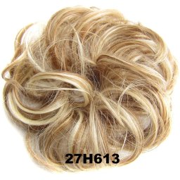 Girlshow Příčesek - drdol na gumičce - 27H613 (melír karamelové a beach blond)