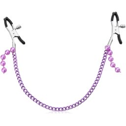 SCALA KOVOVÉ SVORKY NA BRADAVKY S ŘETÍZKEM A OZDOBNÝMI KORÁLKY - 75467893