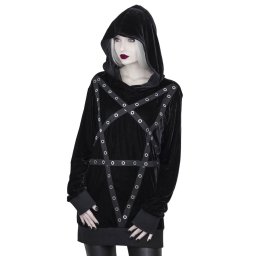mikina unisex KILLSTAR - Wicca Velvet - BLACK - KSRA001918