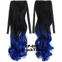 Girlshow Culík, cop na zavazování vlnitý OMBRE - odstín Black T Blue