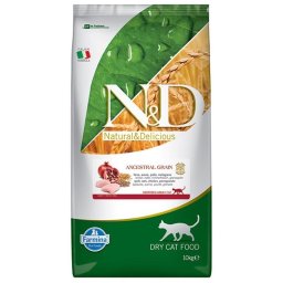 N&D Ancestral Grain Cat Neutered Chicken Pomegranate 10 kg