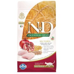 N&D Ancestral Grain Cat Neutered Chicken Pomegranate 5 kg