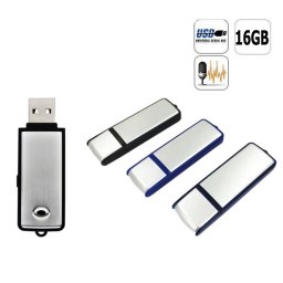 Diktafon - špionážní audio USB flash disk rekordér s kapacitou 16GB