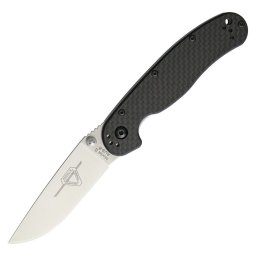 Ontario Knife Company nůž zavírací RAT II uhlíková rukojeť ČERNÝ
