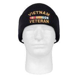 ROTHCO čepice jemně pletená VIETNAM VETERAN ČERNÁ