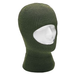 MIL-TEC kukla BALACLAVA pletená s jedním otvorem ZELENÁ