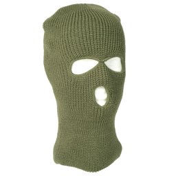 MIL-TEC kukla BALACLAVA pletená se 3 otvory ZELENÁ