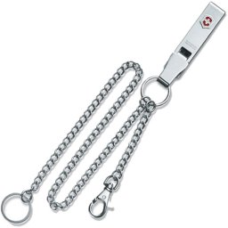 VICTORINOX závěska na opasek s dlouhým řetízkem STŘÍBRNÁ