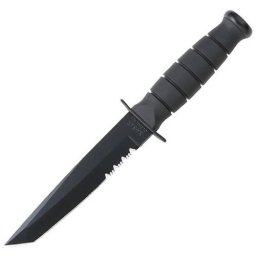 KA-BAR nůž FIGHTING/UTILITY TANTO ozubené ostří ČERNÝ