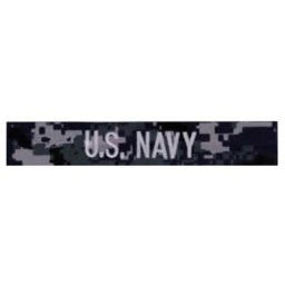 MILITARY RANGE nášivka "U.S.NAVY" stříbrná niť DIGITAL NAVY
