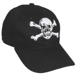 Pro Company čepice baseball s lebkou ČERNÁ