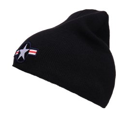 FOSTEX čepice pletená BEANIE WWII AIR FORCE ČERNÁ