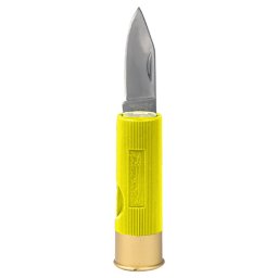JACK PYKE nůž zavírací 4 cm SHOTGUN ve tvaru brokového náboje ŽLUTÝ