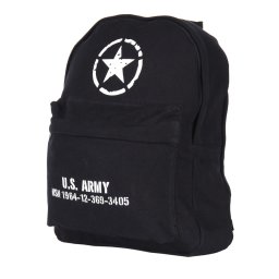 FOSTEX batoh dětský U.S. ARMY plátěný ČERNÝ