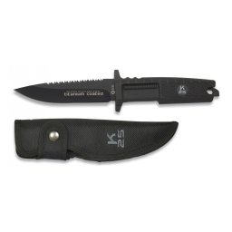 K25 nůž Tactical 31910 pevná čepel ČERNÝ