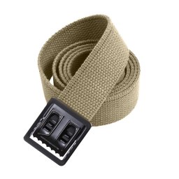 ROTHCO opasek KHAKI s černou provlíkací sponou 135 cm