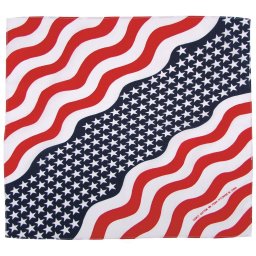 MFH šátek BANDANA 55x55 cm hvězdy a pruhy ČERVENÁ/MODRÁ/BÍLÁ