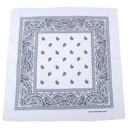 MFH šátek BANDANA 55x55 cm BÍLÁ/ČERNÁ