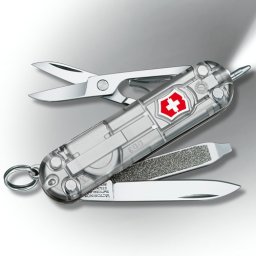 VICTORINOX nůž kapesní SIGNATURE LITE 58mm STŘÍBRNÝ transparentní