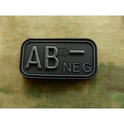 JACKETS TO GO nášivka KREV AB NEG plast ČERNÁ