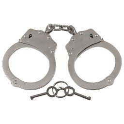 MFH pouta policejní DOUBLE LOCK řetízková STŘÍBRNÁ