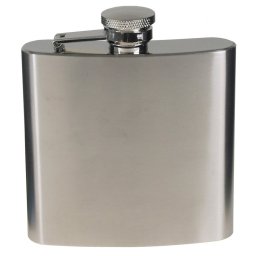 MFH placatka 170ml (6 OZ) chrom mat STŘÍBRNÁ