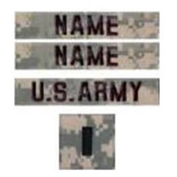 MILITARY RANGE nášivky U.S. ARMY sada 4ks VELCRO ACU DIGITAL