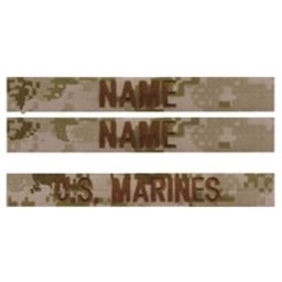 MILITARY RANGE nášivky U.S. MARINES sada 3 ks MARPAT DESERT