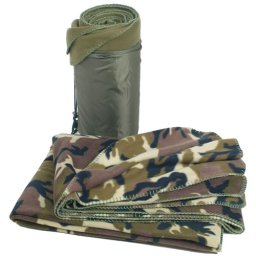 MIL-TEC deka POLY-FLEECE 150x200 s obalem WOODLAND
