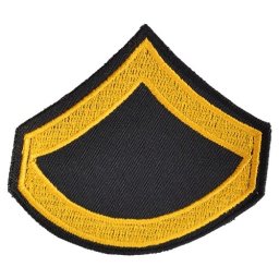 NAVYS nášivka US hodnost PRIVATE FIRST CLASS - ZLATÁ