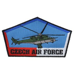NAVYS nášivka CZECH AIR FORCE s vrtulníkem MI-24V - BAREVNÁ