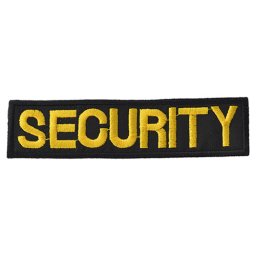 NAVYS nášivka SECURITY - ČERNÁ se žlutou nití