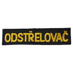 NAVYS nášivka ODSTŘELOVAČ - ČERNÁ se žlutou nití