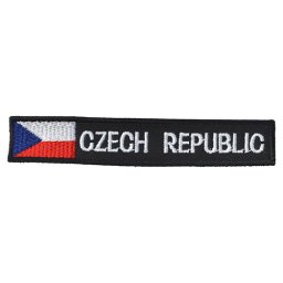 NAVYS nášivka CZECH REPUBLIC S VLAJKOU - ČERNÁ