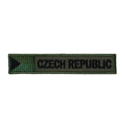 NAVYS nášivka CZECH REPUBLIC S VLAJKOU - ZELENÁ