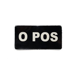 MILITARY RANGE nášivka IFF IR krevní skupina VELCRO 0 POS ČERNÁ