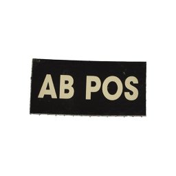 MILITARY RANGE nášivka IFF IR krevní skupina VELCRO AB POS ČERNÁ